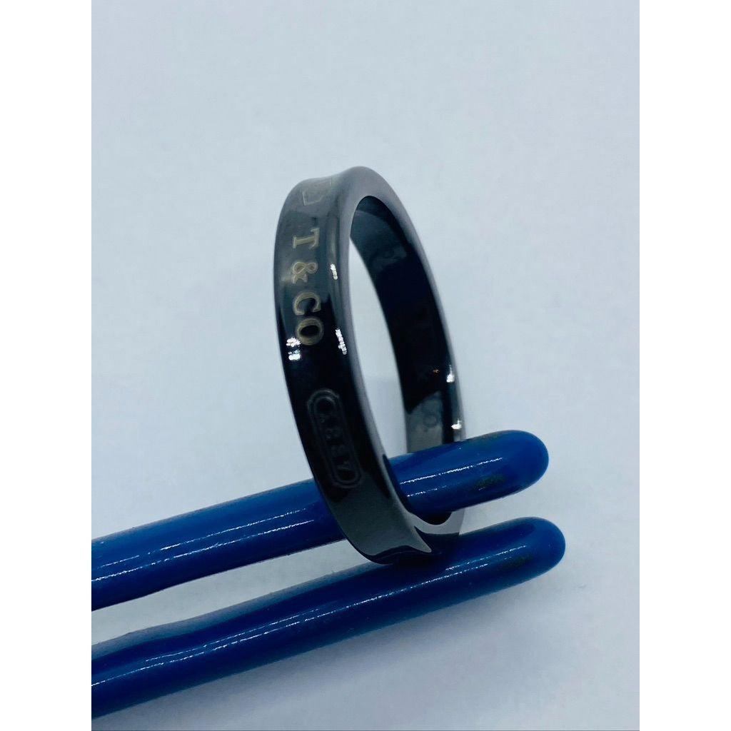 Tiffany & Co Titanium 1837 Narrow Band Ring Size 10 Mens Rare