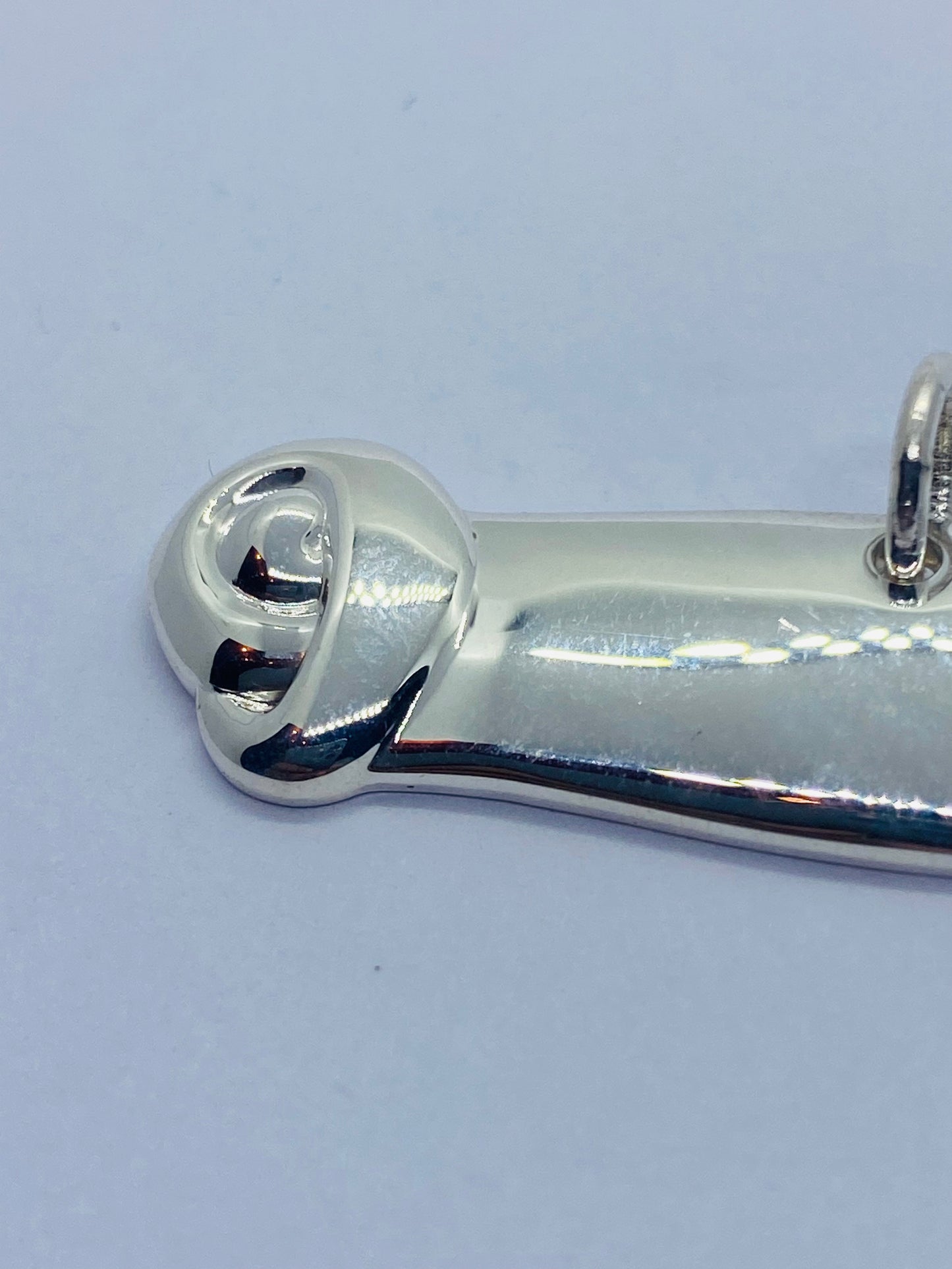 Tiffany & Co. Dog Bone Charm Pendant Tag Sterling Silver 51mm