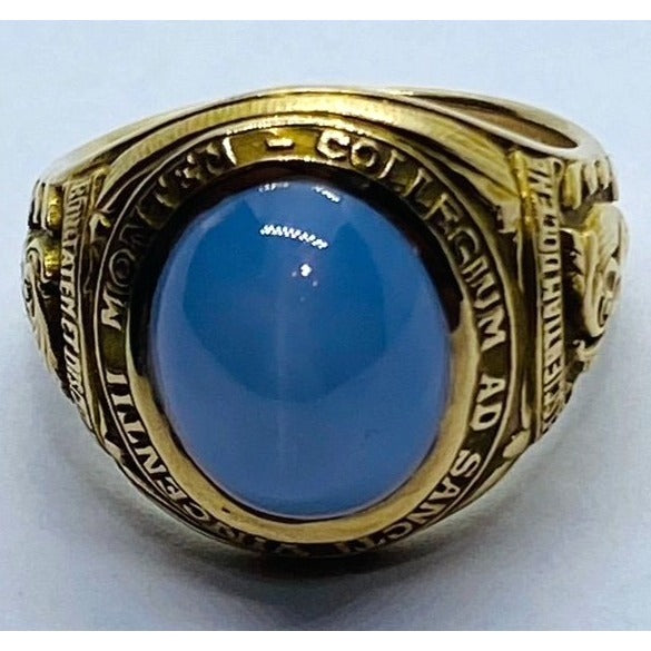 1934 Vintage Tiffany & Co 14K Sancti Vicentii Star Sapphire Class Ring