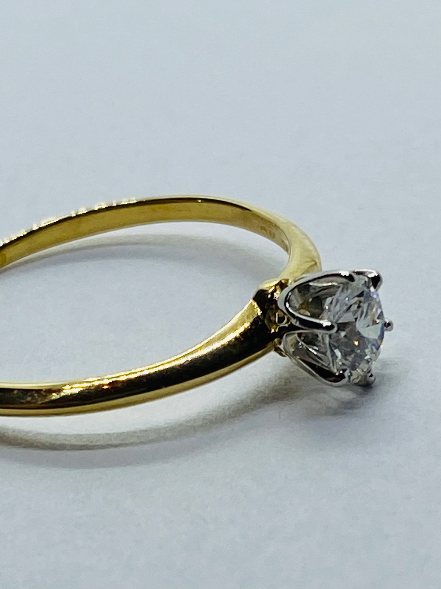 Tiffany & Co 18k Platinum .30 TCW Diamond VS1 Solitaire Engagement Ring 5.75
