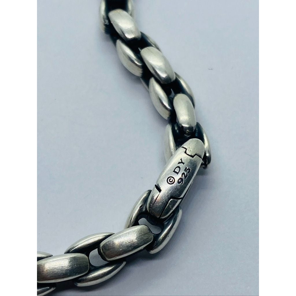 David Yurman Sterling Silver 925 ELONGATED BOX CHAIN BRACELET 8.25