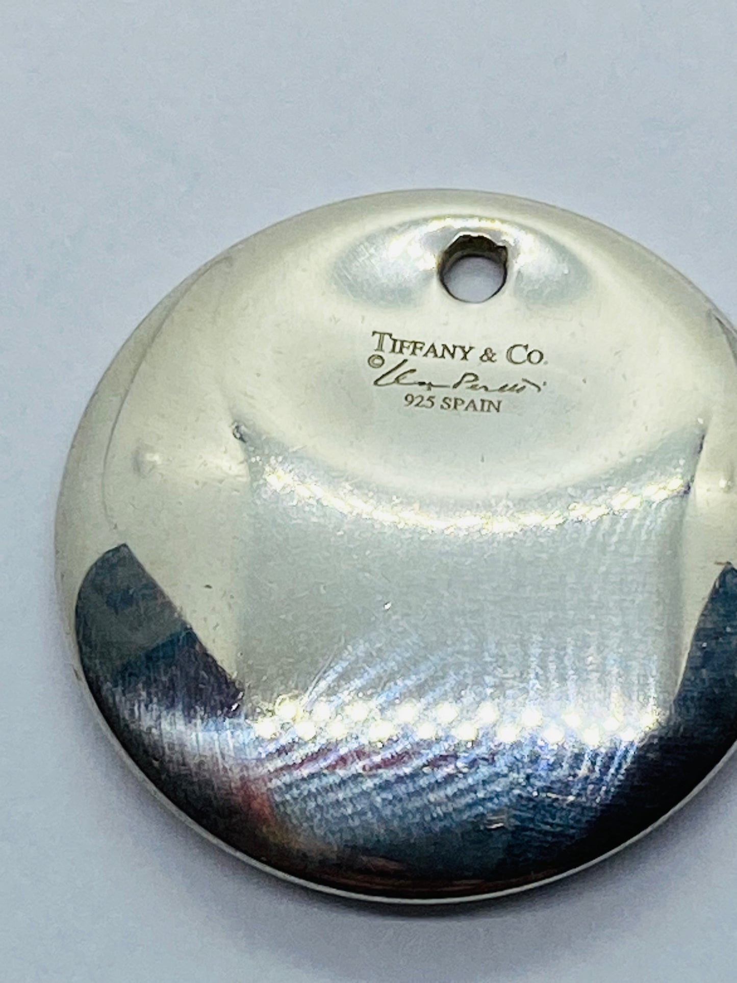 Tiffany & Co Elsa Peretti Sterling Silver 23mm Round Disc Pendant