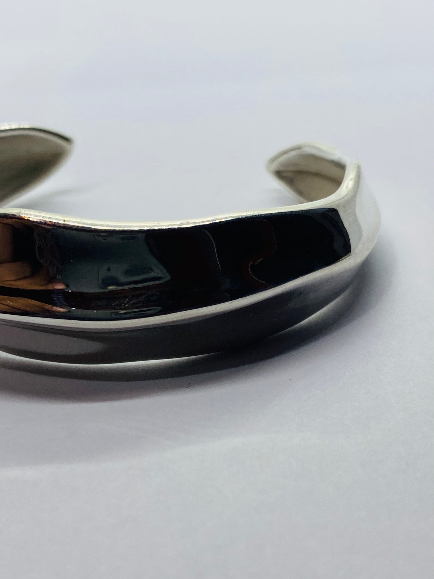 Tiffany & Co. Sterling Silver Nature Leaf Cuff Bangle Bracelet 925 6”
