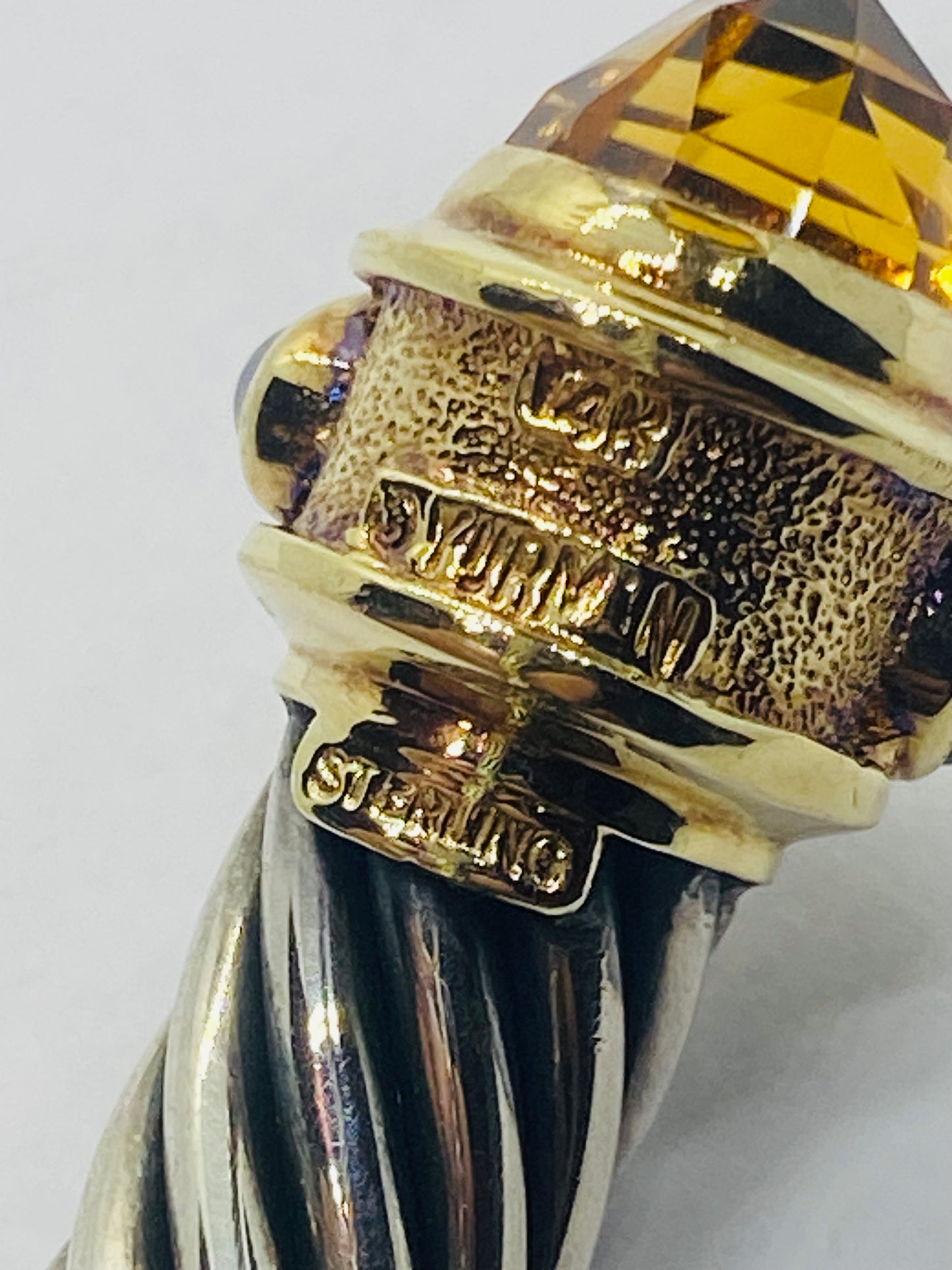David Yurman 925 14K Gold 10MM Renaissance Bracelet Citrine Amethyst Tourmaline