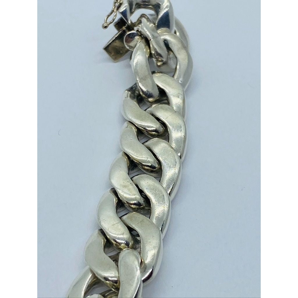 David Yurman Cuban Link Curb Tiger Eye ID Plate Bracelet 8.25" HEAVY