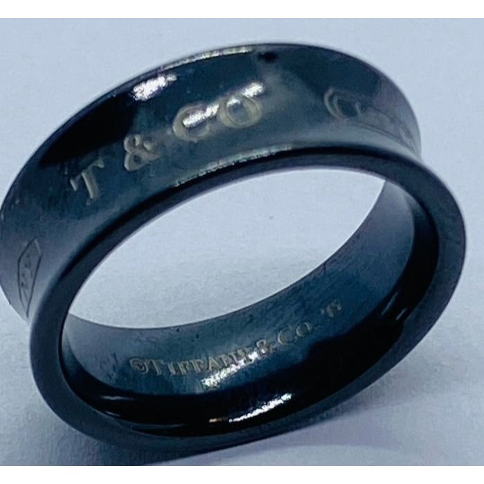 Tiffany & Co 1837 Size 6.25 Wide Band Ring Black Titanium Unisex
