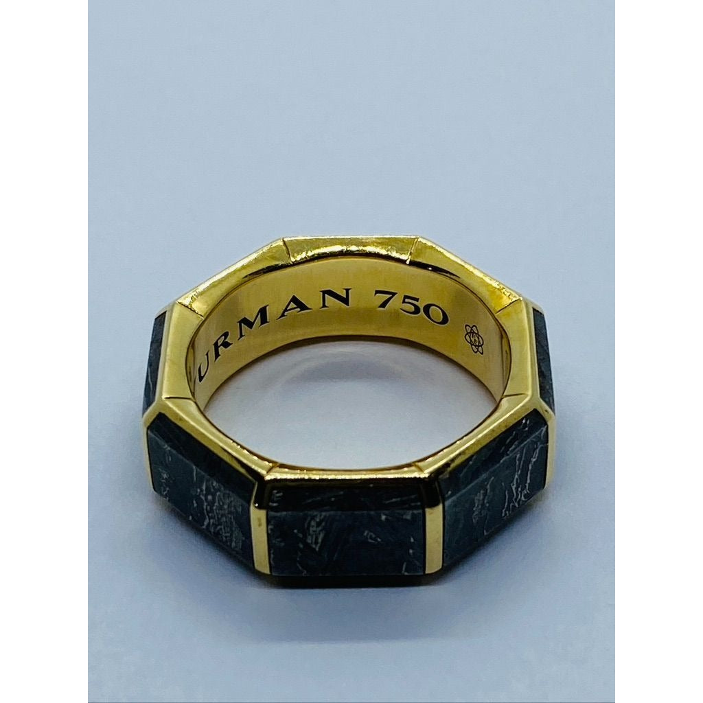 David Yurman 18K Meteorite Faceted Band Size 9.75-10