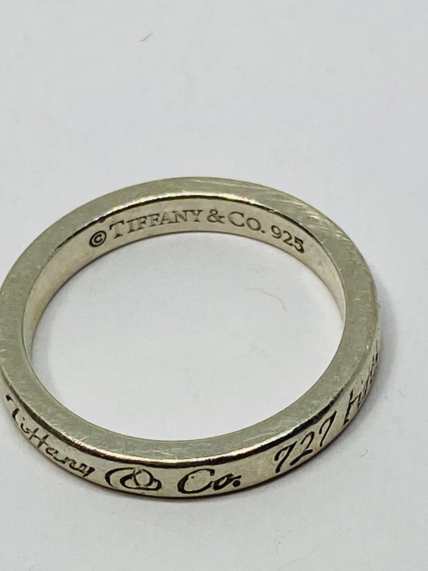 Tiffany & Co Sterling Silver Notes Narrow Band Ring Size 6