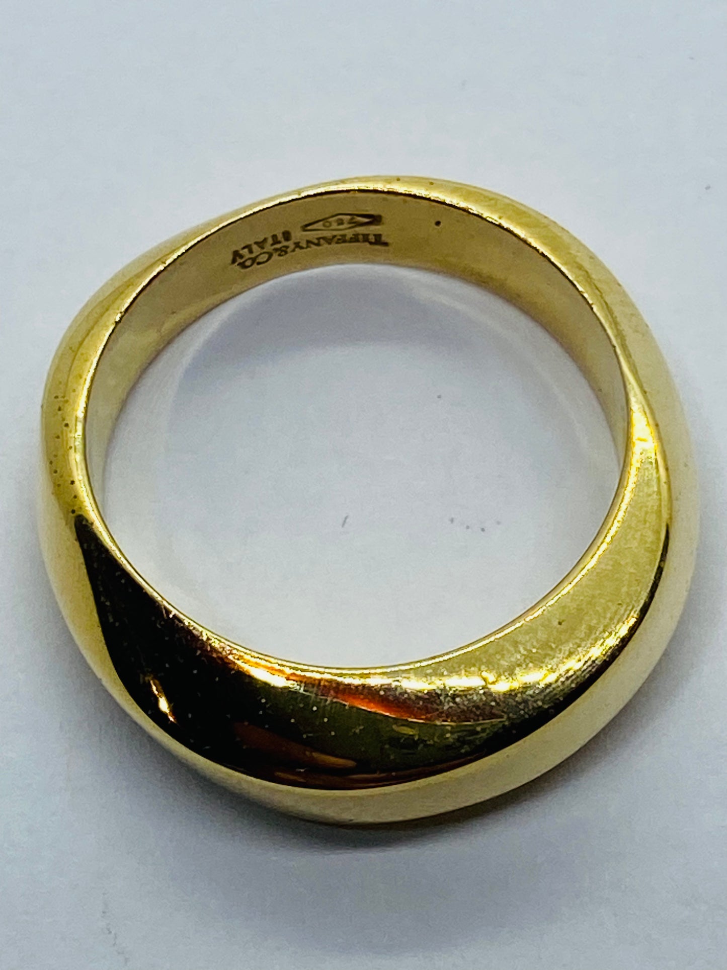 Tiffany & Co Italy 18K Yellow Gold 6MM Twisted Wave Wedding Band Ring Size 5.75