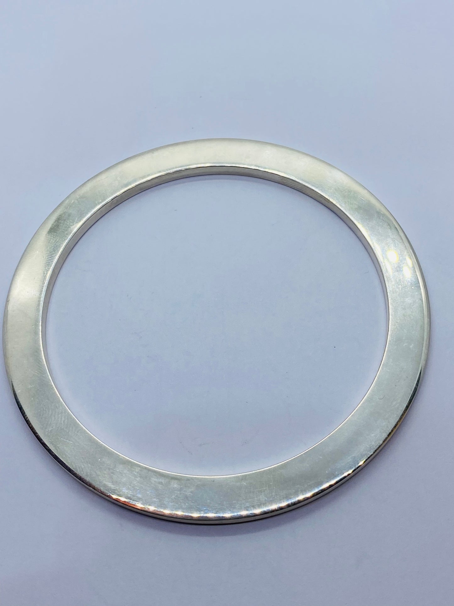 Tiffany & Co 1837 Sterling Silver 935 bracelet. RARE flat disk circle bangle