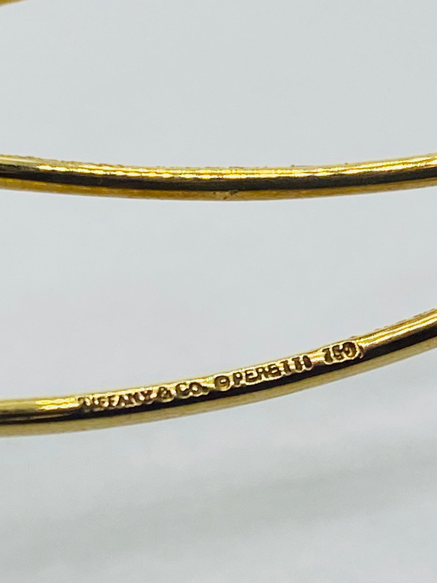 Tiffany & Co 18K Elsa Peretti Wave 5 Row Bangle Bracelet 18.8 Grams