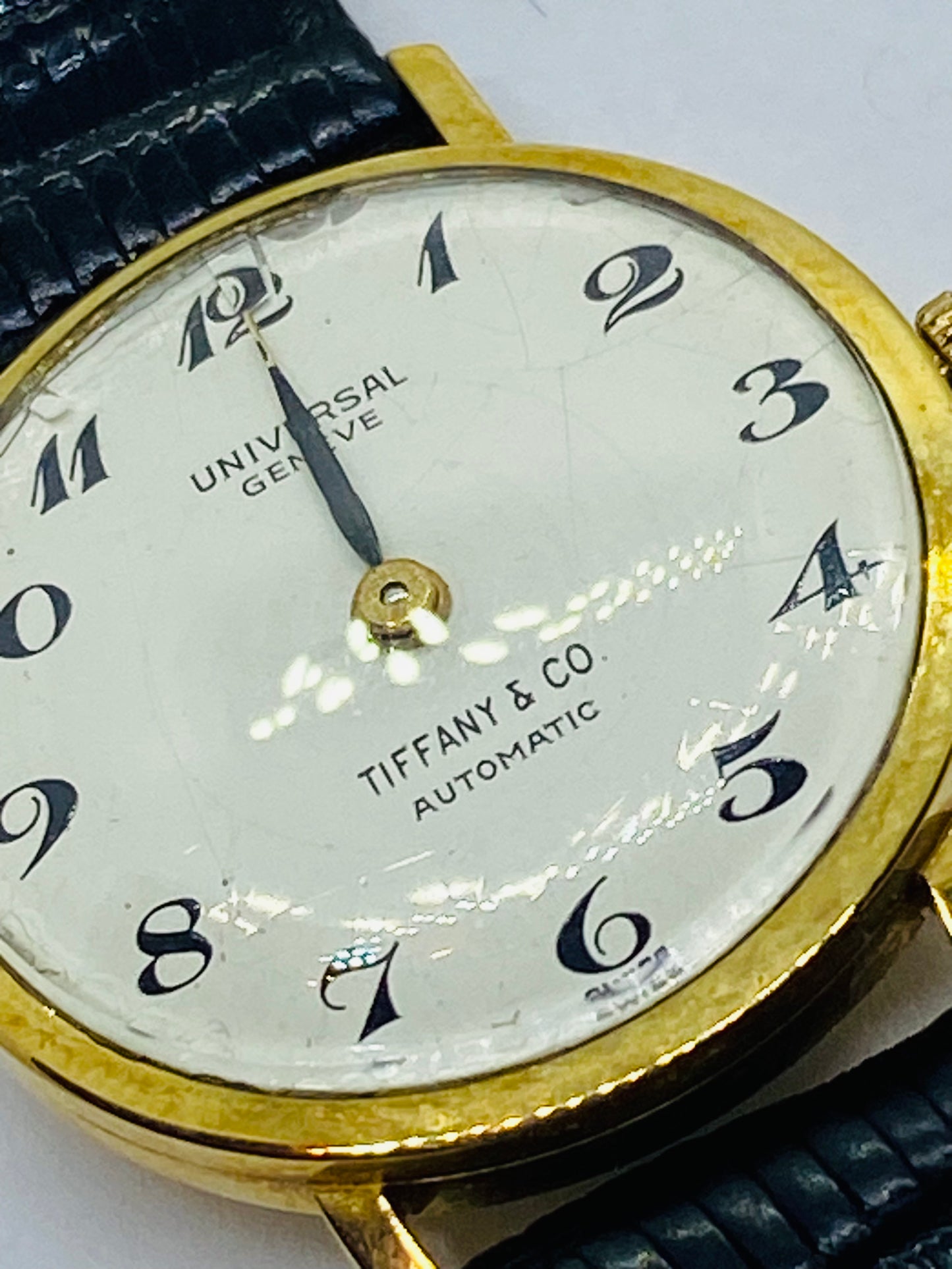 Universal Geneve Tiffany & Co 18K Yellow Gold Watch Automatic NOT RUNNING