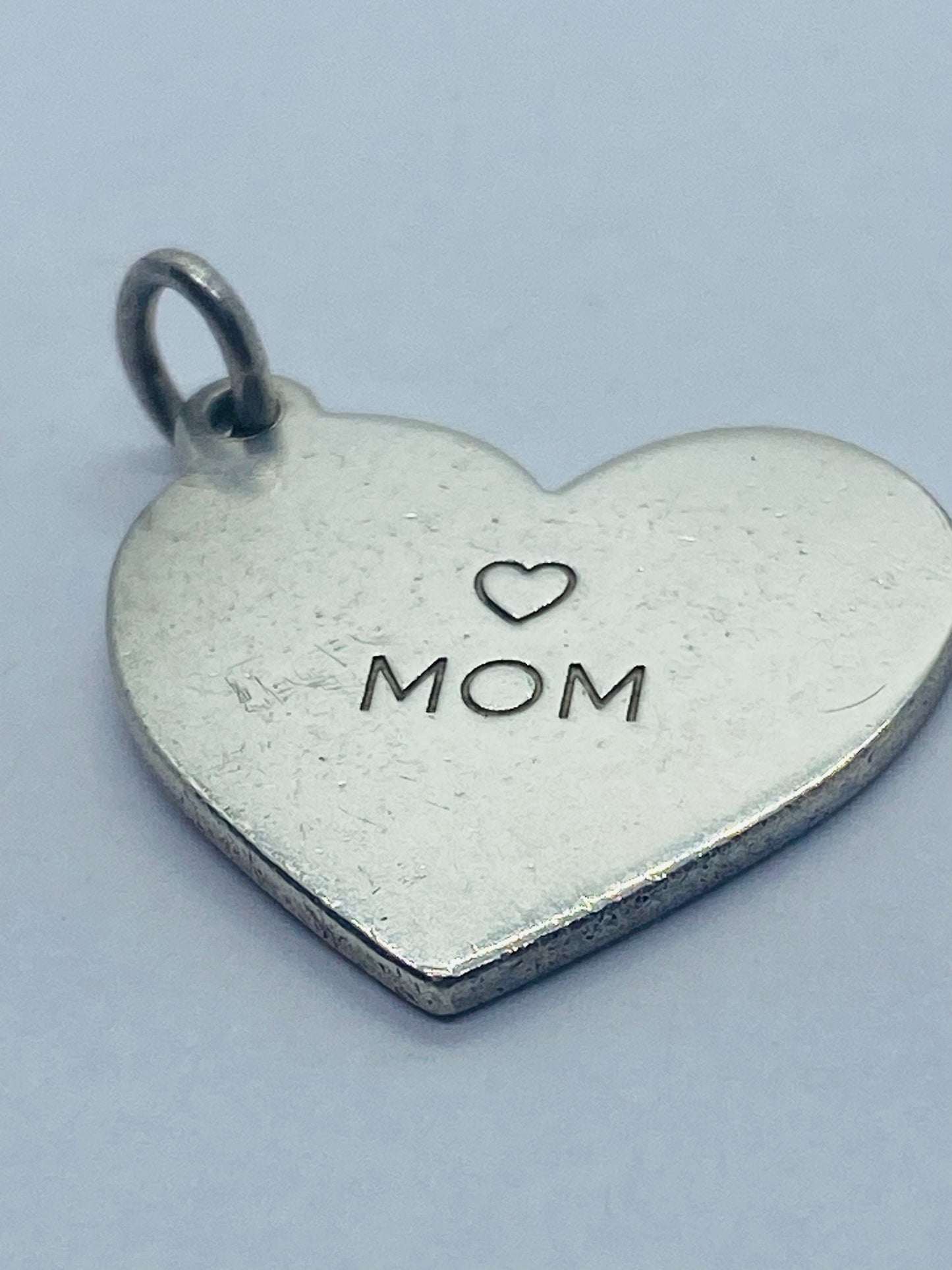 Tiffany & Co. 925 Silver Love MOM Heart Charm
