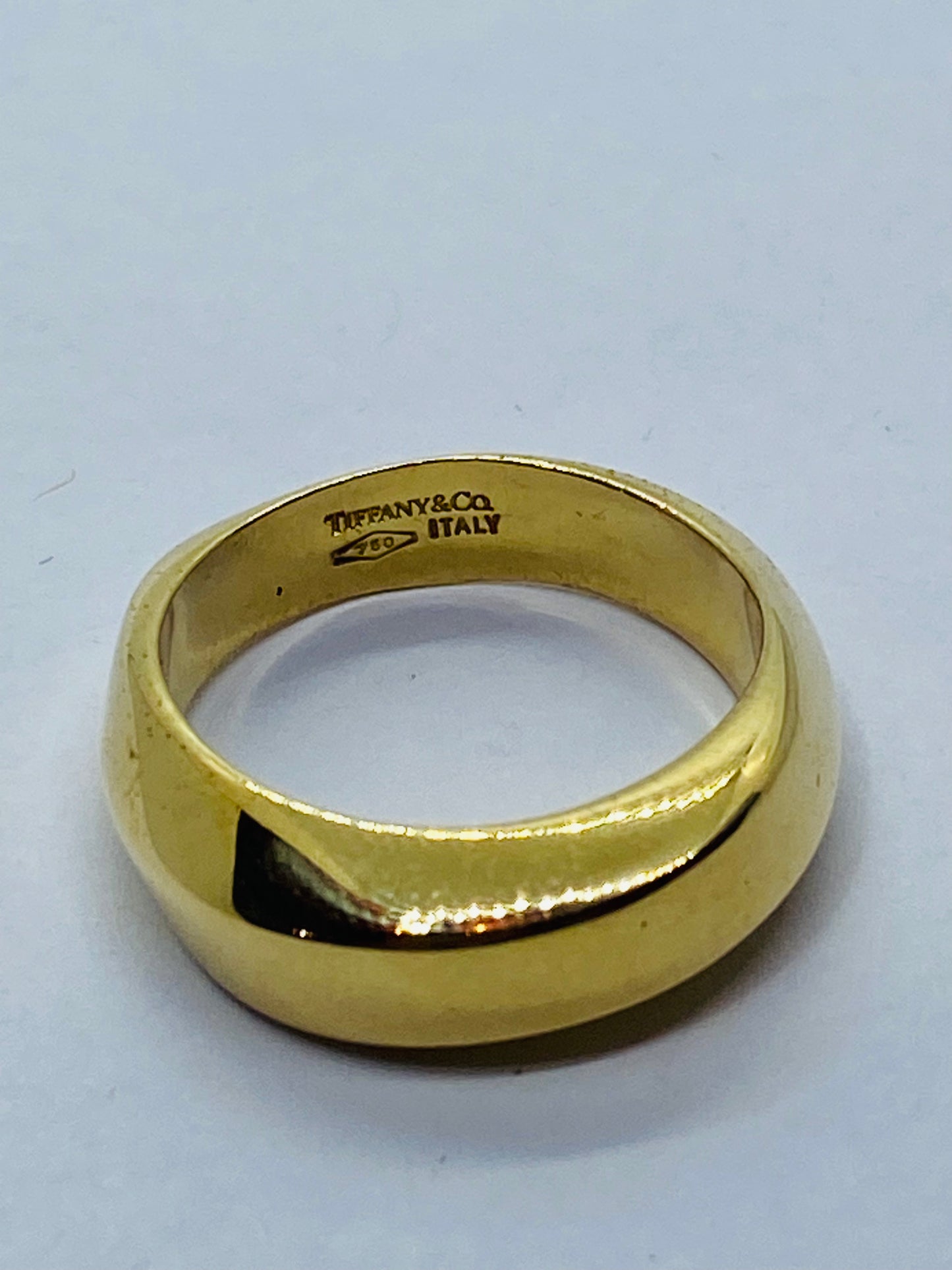 Tiffany & Co Italy 18K Yellow Gold 6MM Twisted Wave Wedding Band Ring Size 5.75