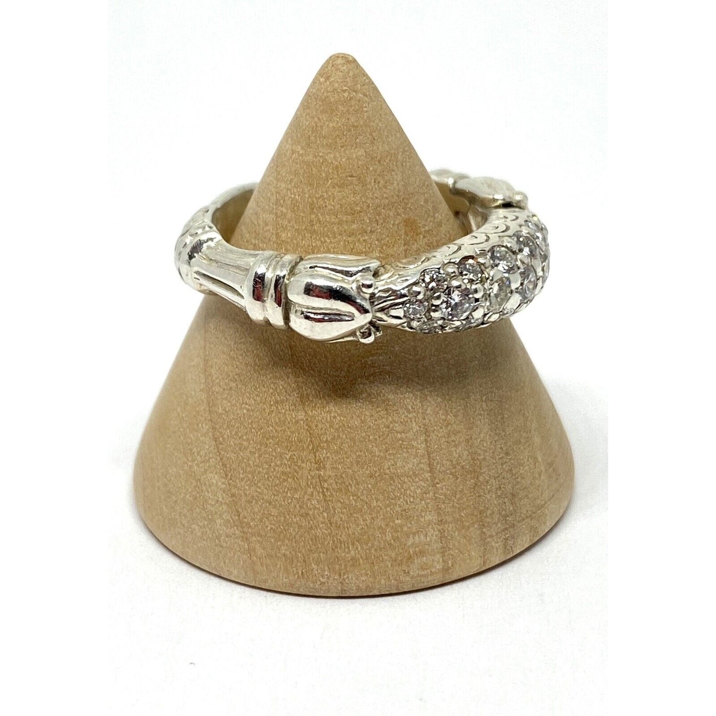 Rare Lagos Caviar Arcadian Silver 925 18K Gold DIAMOND Ring Size 6.75 $3250 MINT