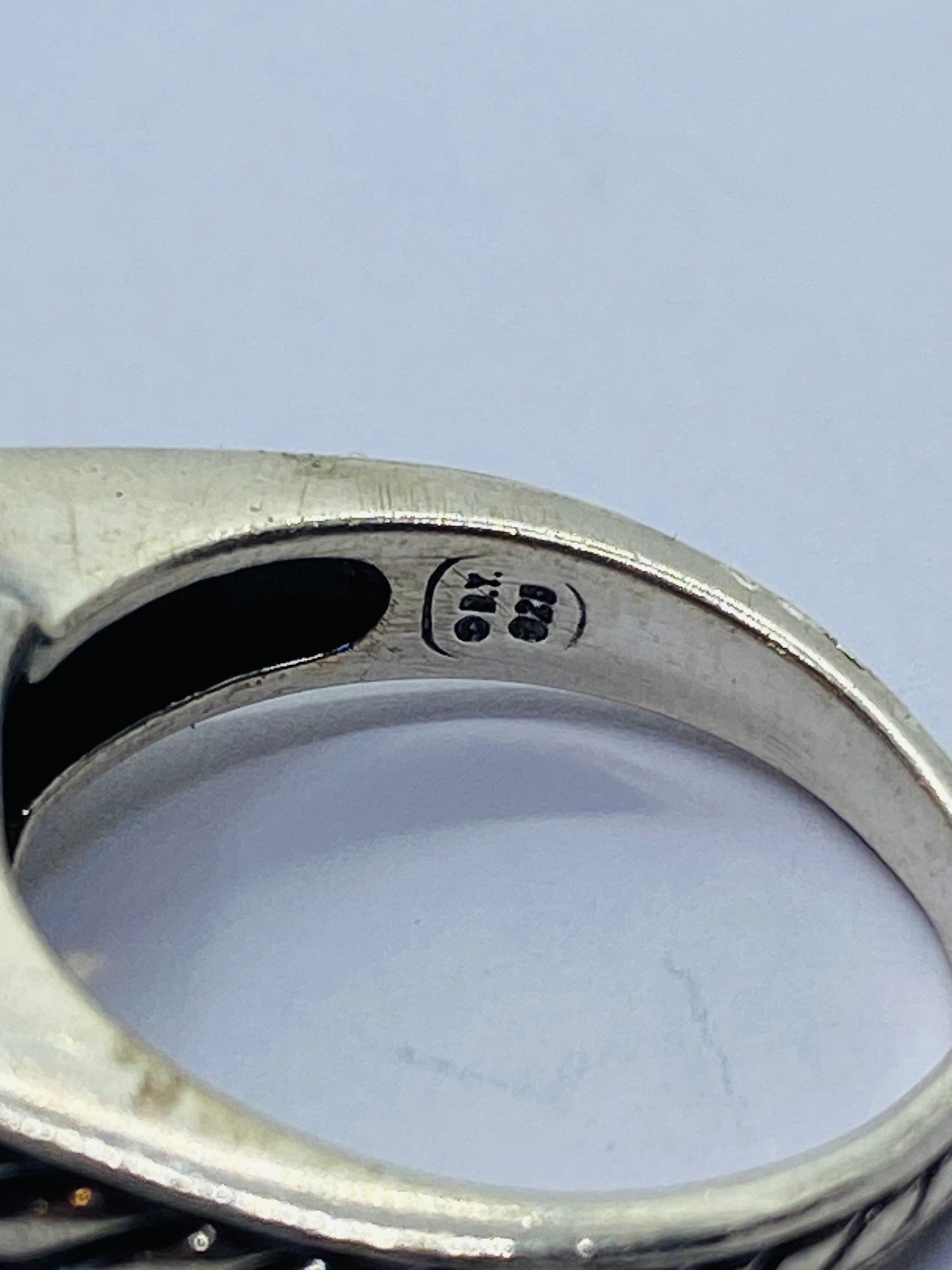 David Yurman Sterling Silver, Diamond and Citrine Deco Lemon Deco Ring 7.5