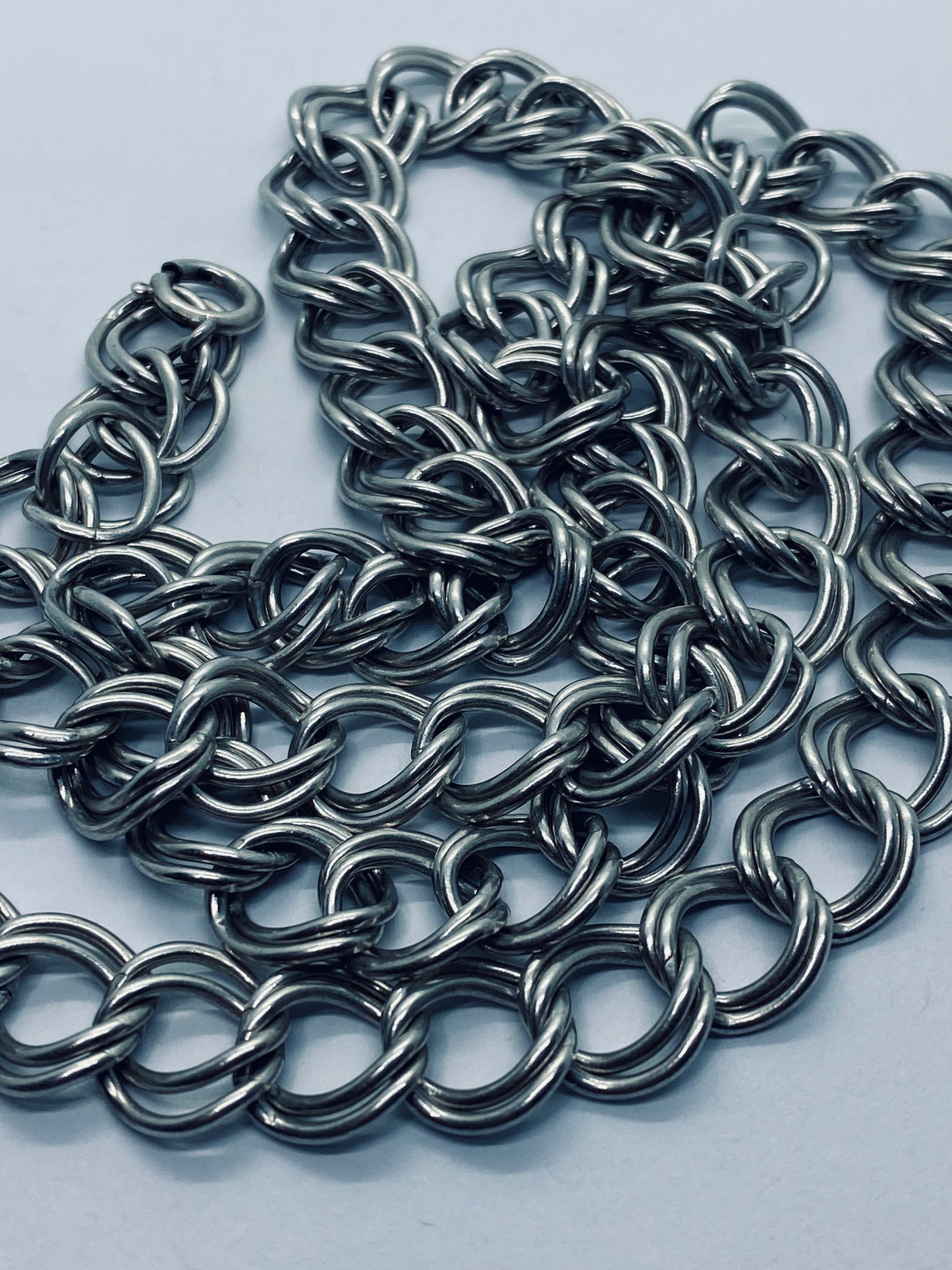 Tiffany & Co double link chain necklace 925 Sterling Silver 25.25” 12MM Wide