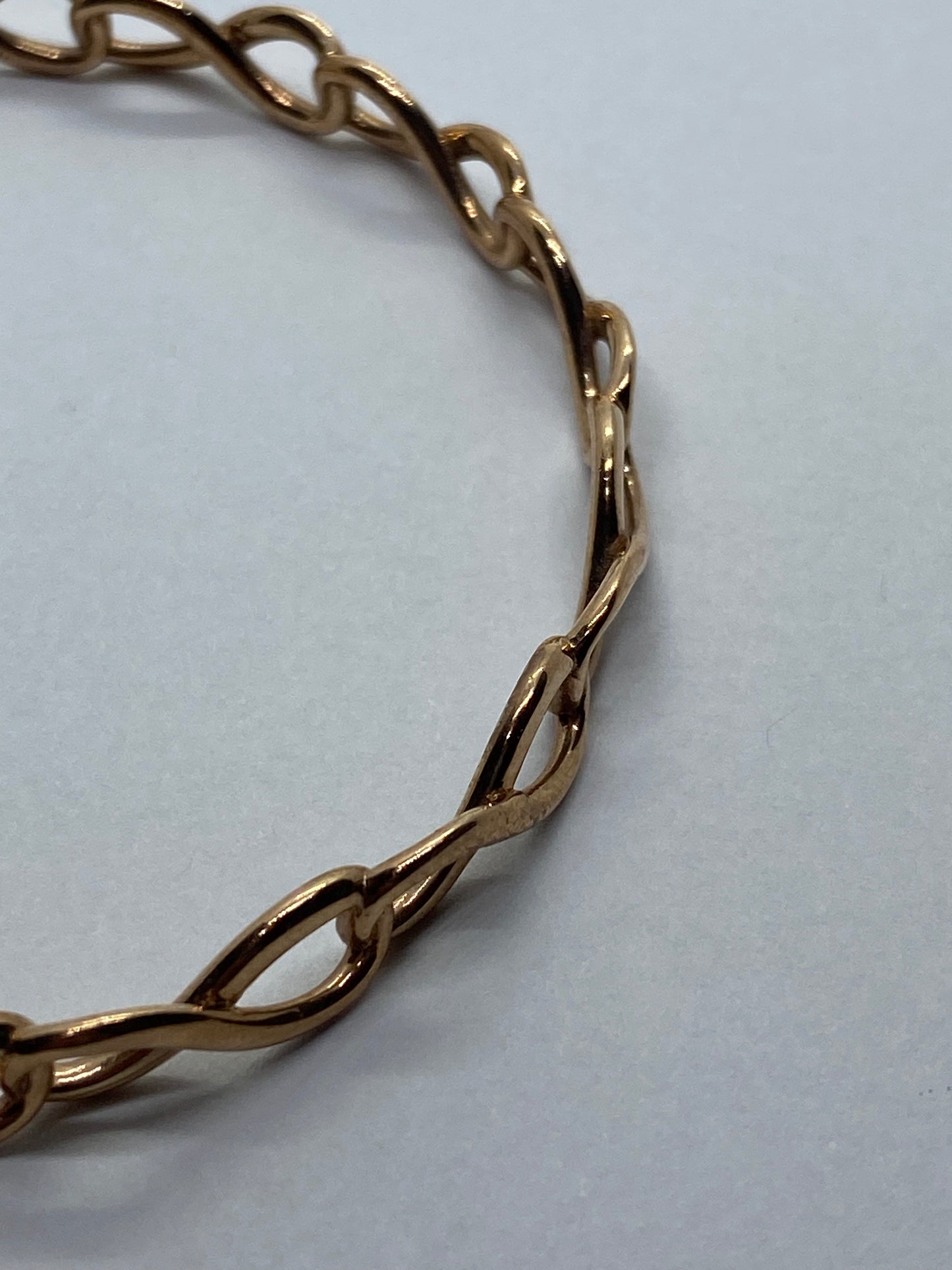 Rare Tiffany & Co Infinity Rubedo Bangle 8" Bracelet w Box/ Pouch 6.5mm Wide