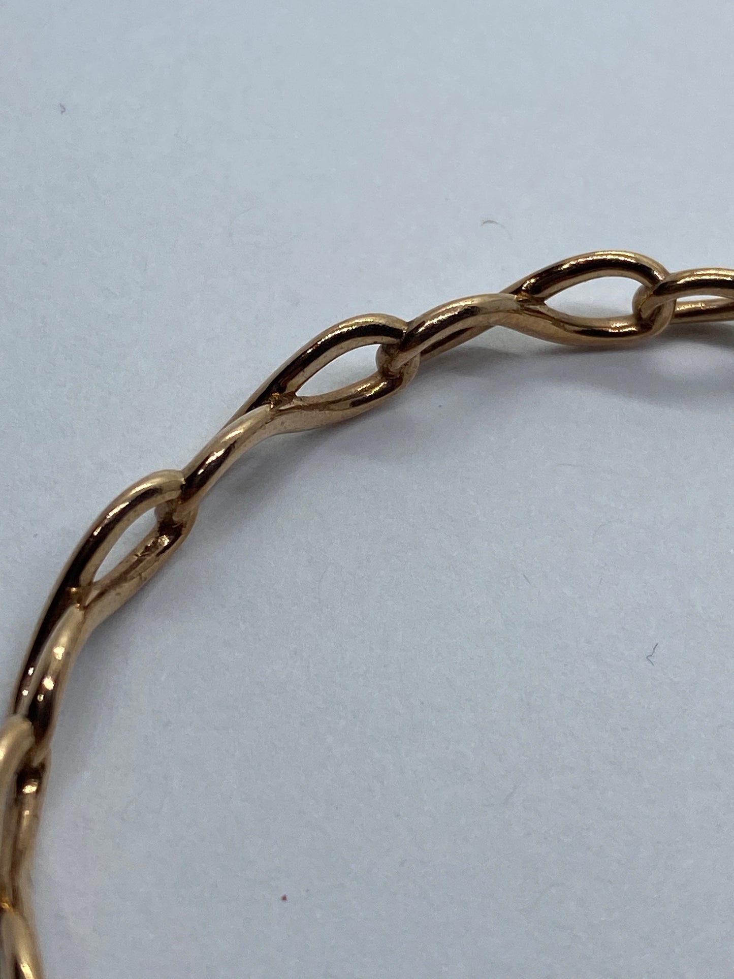 Rare Tiffany & Co Infinity Rubedo Bangle 8" Bracelet w Box/ Pouch 6.5mm Wide