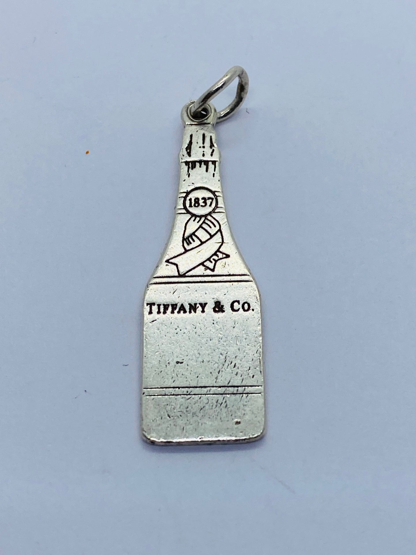 Tiffany & Co 1837 Champagne Bottle Pendant or Charm in Sterling Silver
