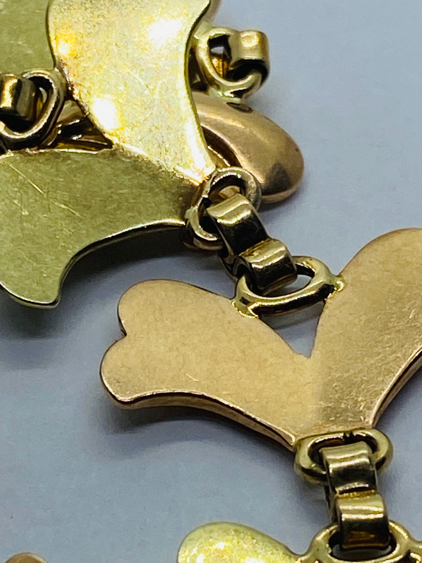 Vintage Tiffany & Co. 14K Rose & Yellow Gold Leaf Petal Art Deco Bracelet 7.5”