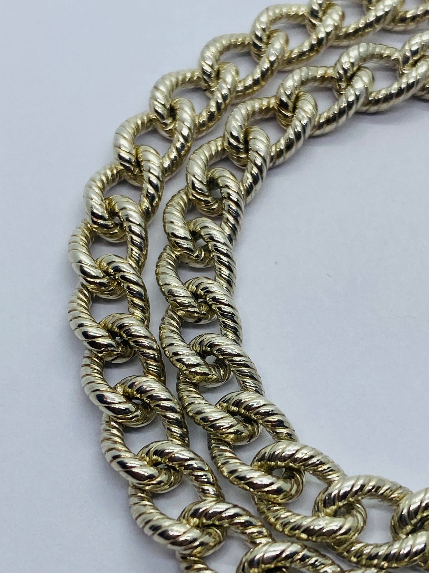 Tiffany & Co. Silver Twisted Cable Link Chain 16.5” Necklace