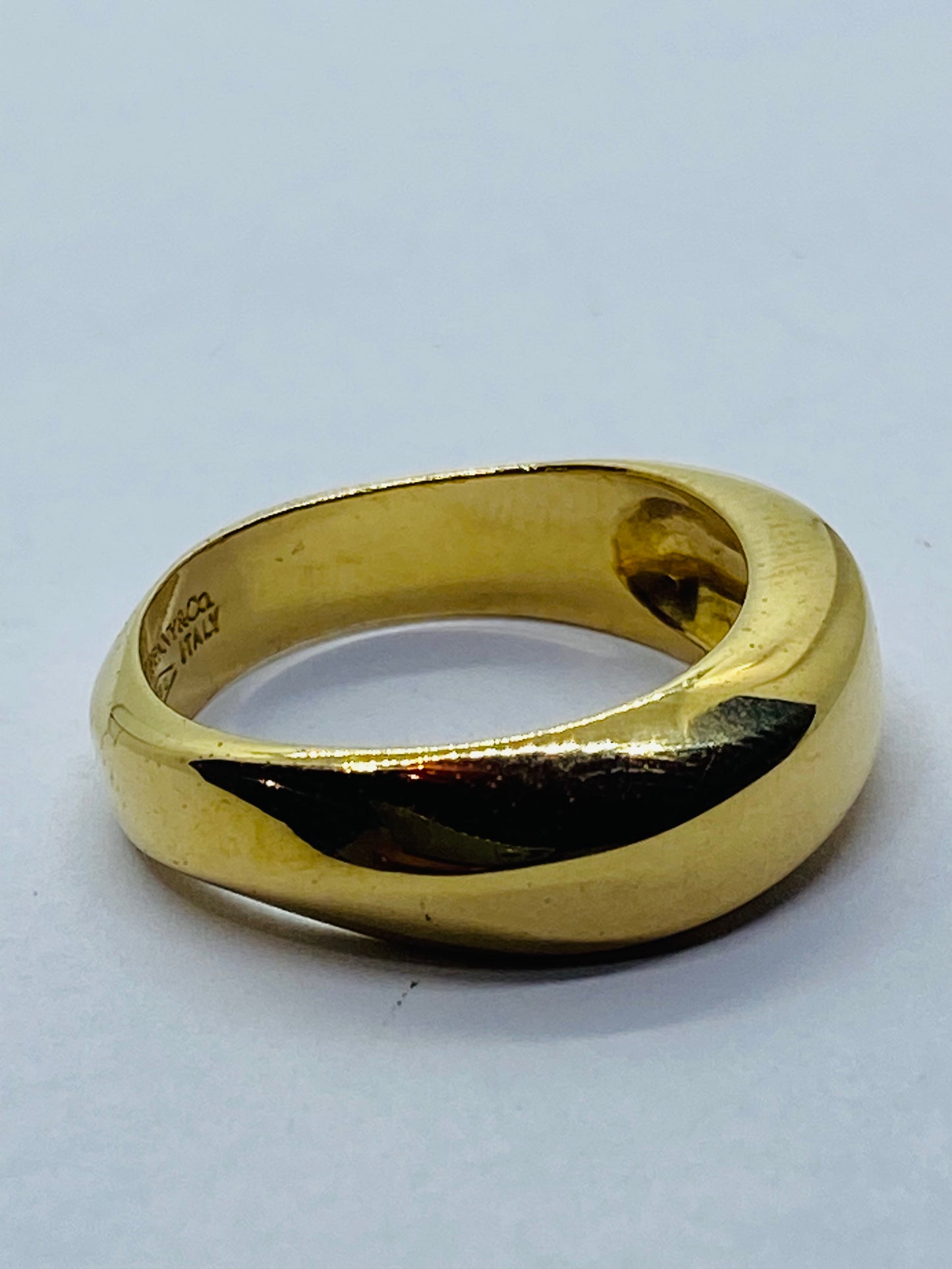 Tiffany & Co Italy 18K Yellow Gold 6MM Twisted Wave Wedding Band Ring Size 5.75