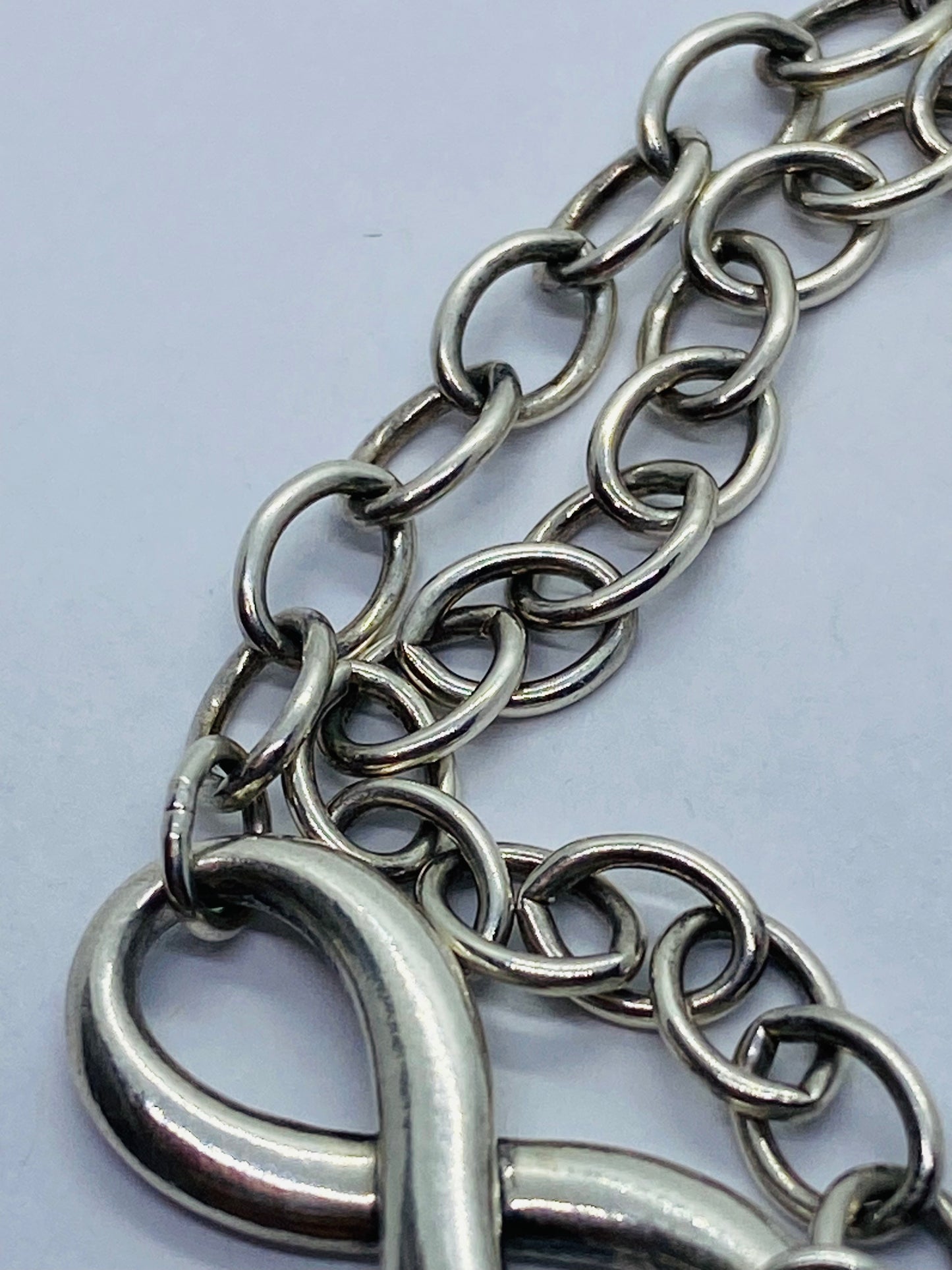 Tiffany & Co. 925 Silver Infinity Oval Link 7.25’ Bracelet
