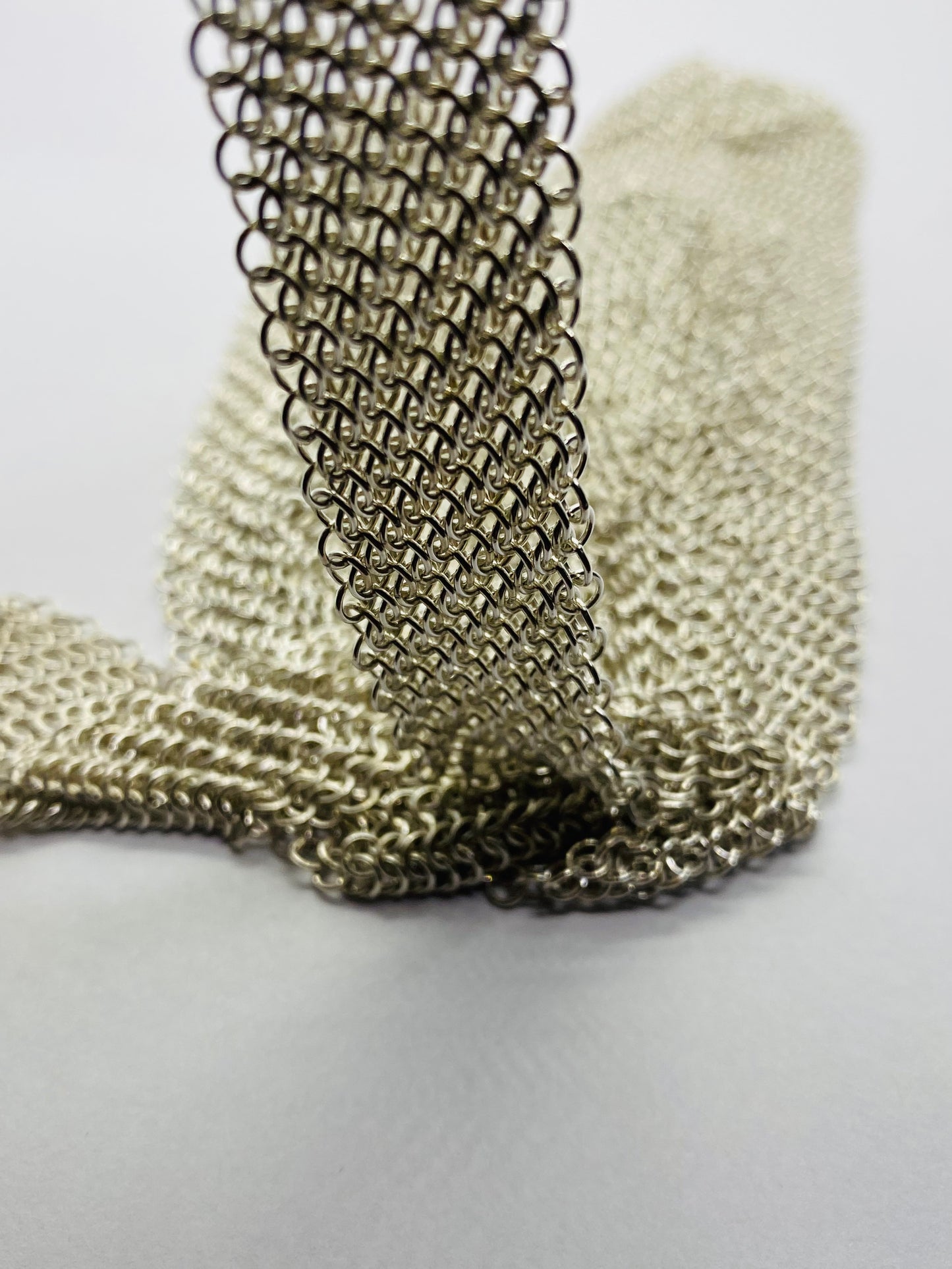 Tiffany & Co. 925 Sterling Silver Extra Long XL Mesh Scarf Necklace 49” RARE