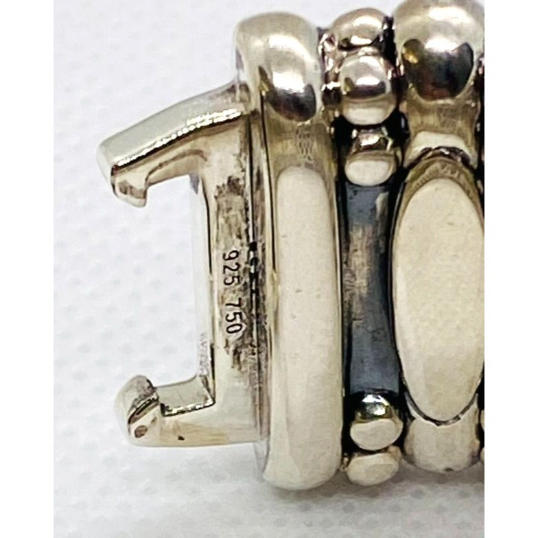 Lagos Caviar Bangle Bracelet Sterling Silver 925 18K 750 Heavy