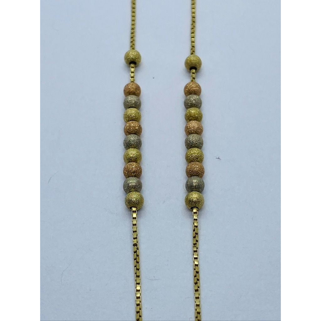 14K Tricolor Rosary 19.25" Religious