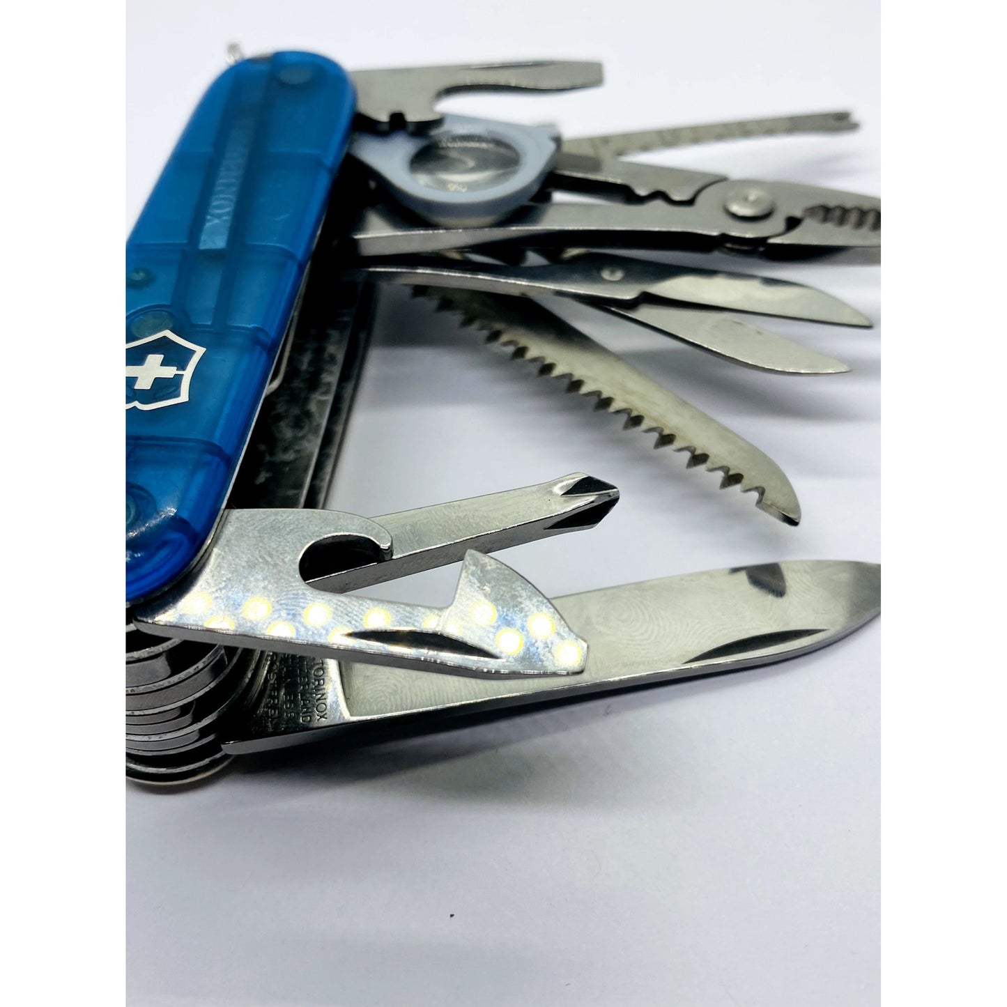 TIFFANY & CO STERLING SILVER 18K & BLUE Victorinox Swiss Army Swiss Champ Knife
