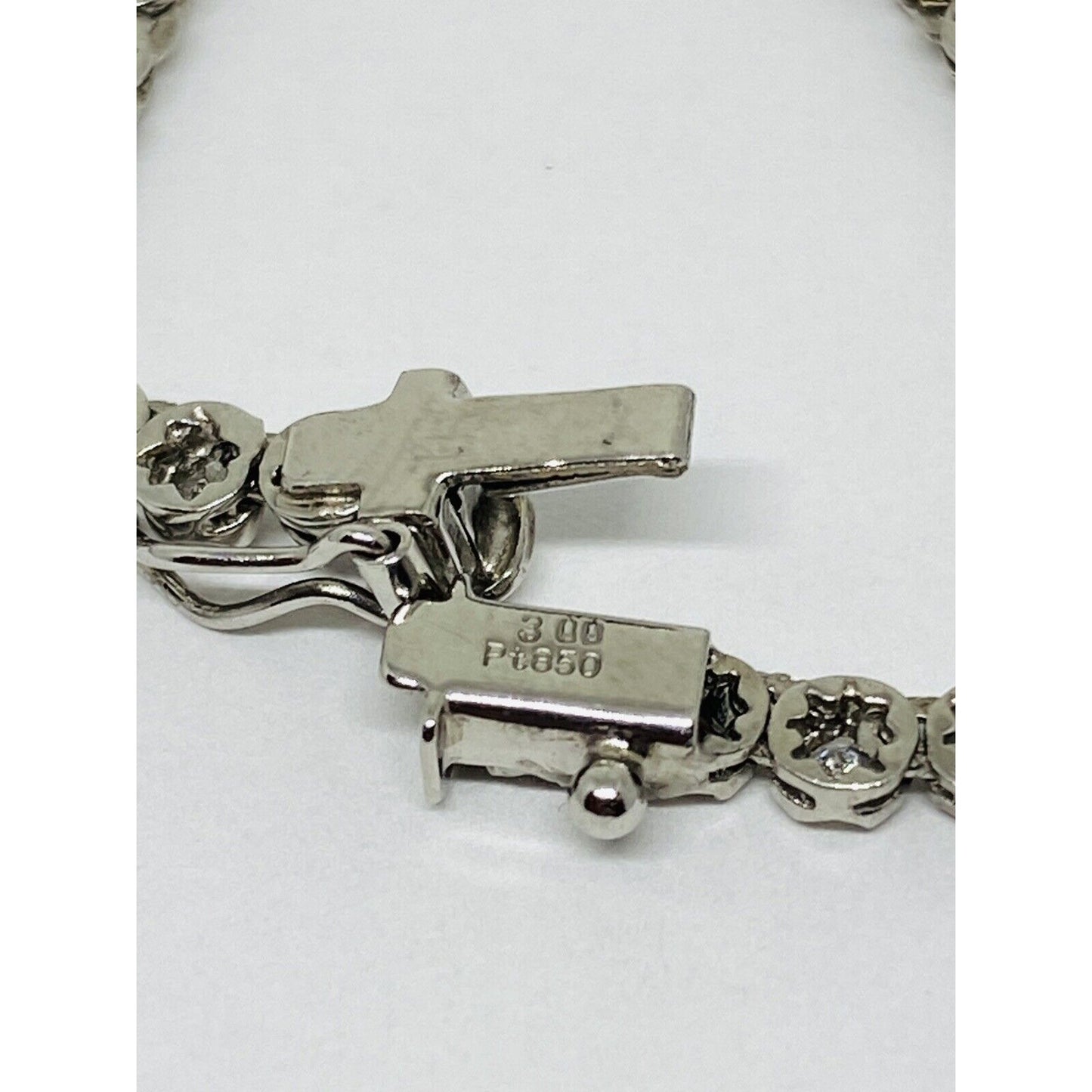 Platinum 3 Carat 137 Graduated Diamonds Tennis Necklace 16” Long