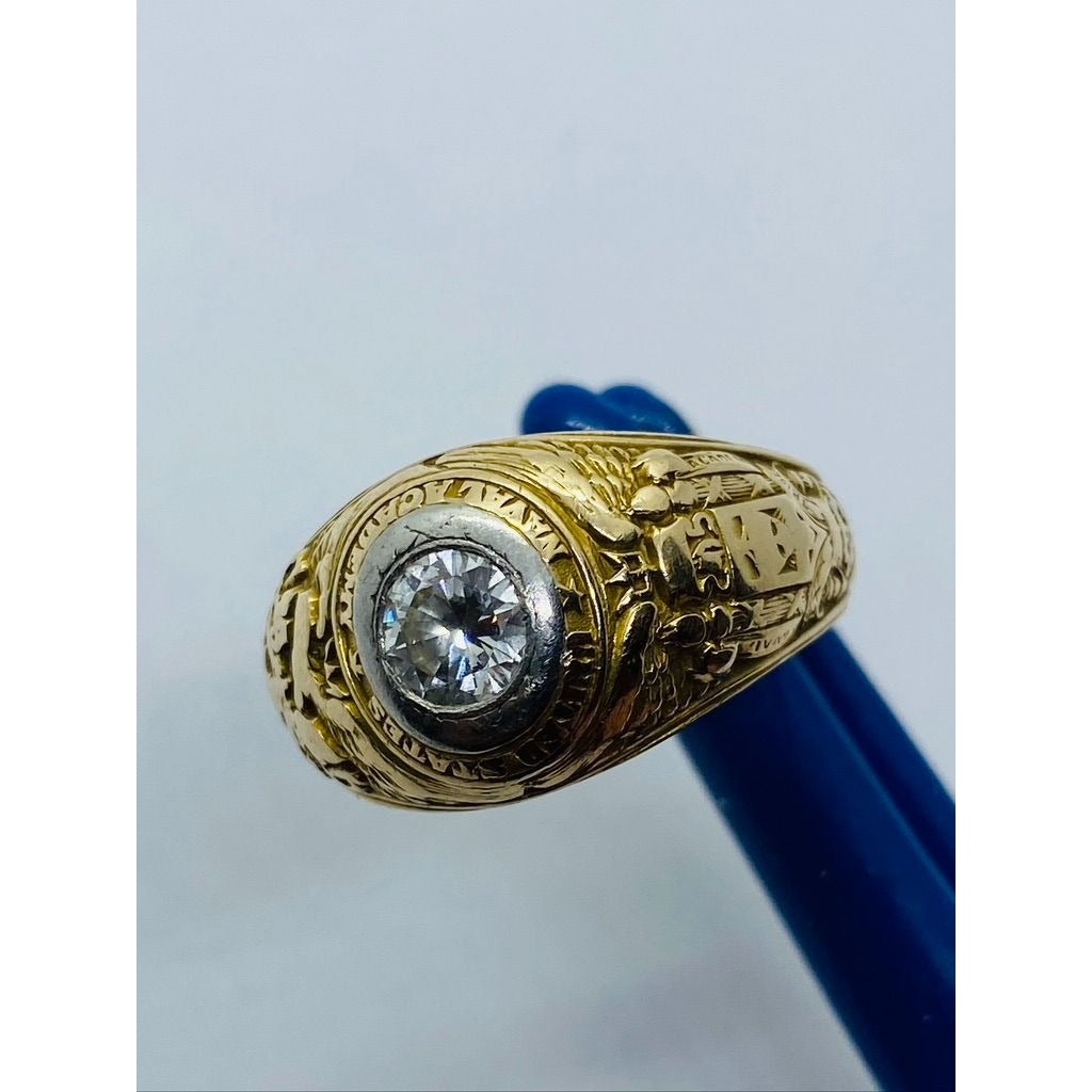 Tiffany & Co 14K Platinum .61CT 1912 Naval Academy Class Ring RARE