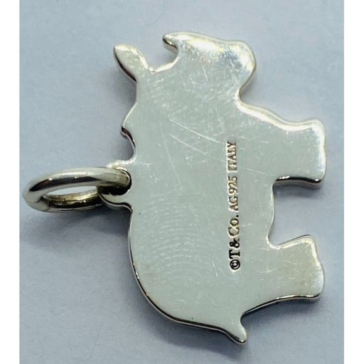 RARE Tiffany & Co Sterling Silver Rhinoceros Rhino Charm - Super Cute!