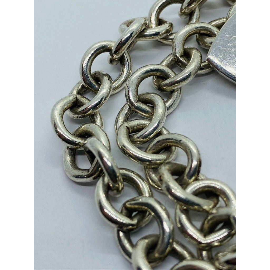 Tiffany & Co Sterling Silver Toggle Heart Tag Blank Heart Necklace 15.75"