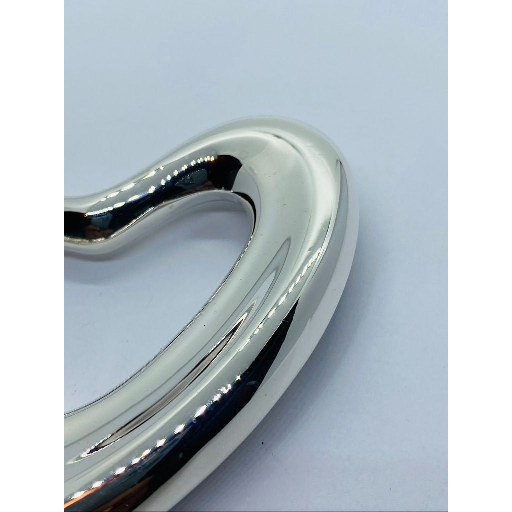 Tiffany & Co Peretti Italy 1975 Sterling Silver Open Heart Belt Buckle Large