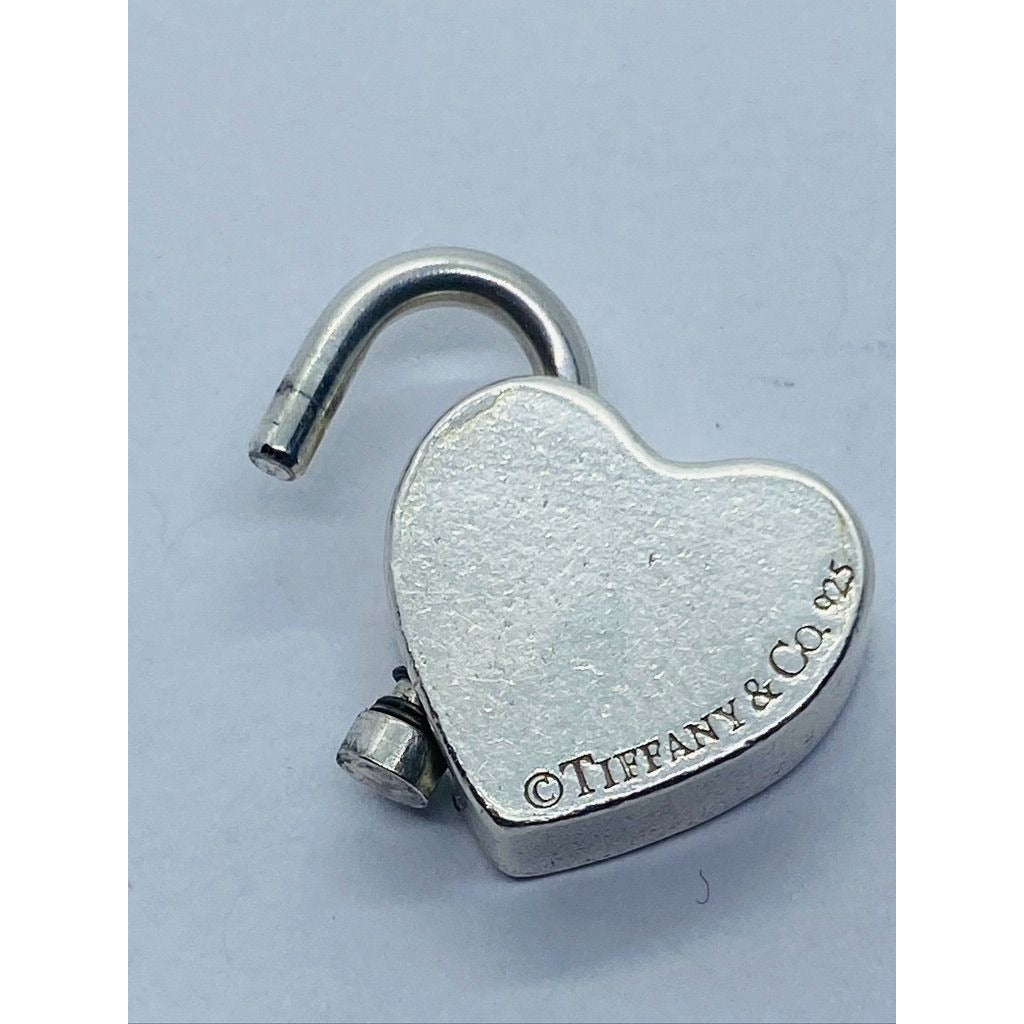 Tiffany & Co Sterling Silver 925 Mom Heart Padlock Charm Pendant