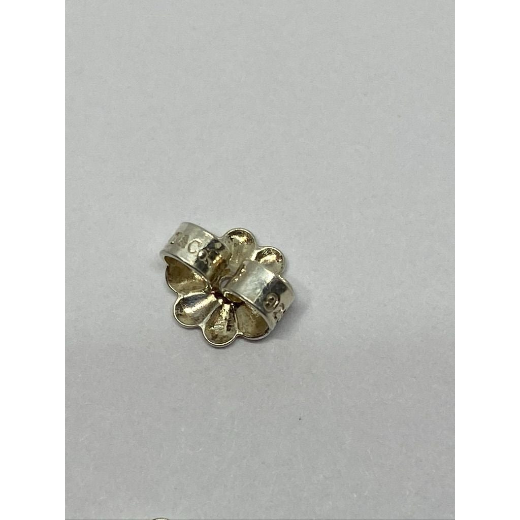 VERY RARE Tiffany & Co 925 Silver Snowflake Stud Earrings BOX POUCH