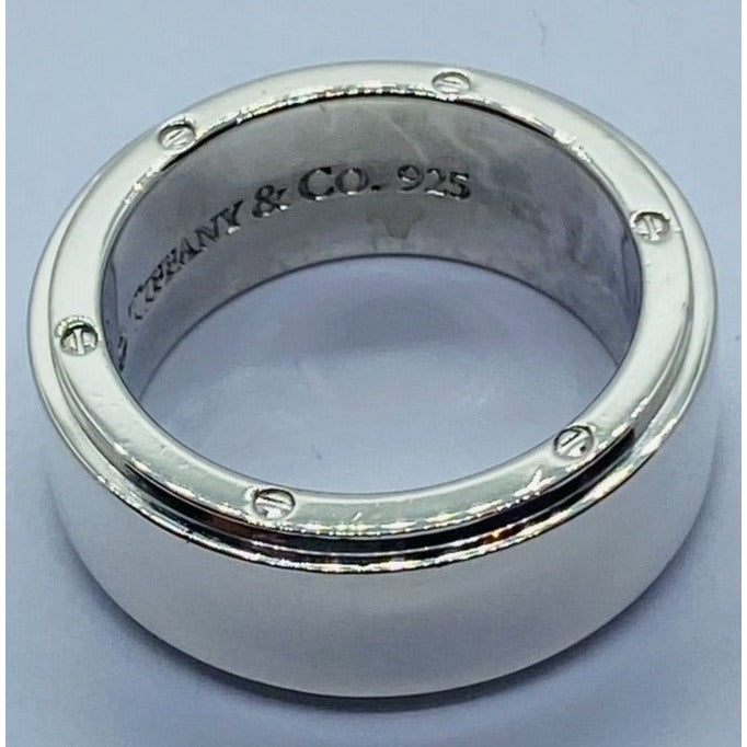Tiffany & Co Sterling Silver 925 Wide Metropolis Ring Size 8