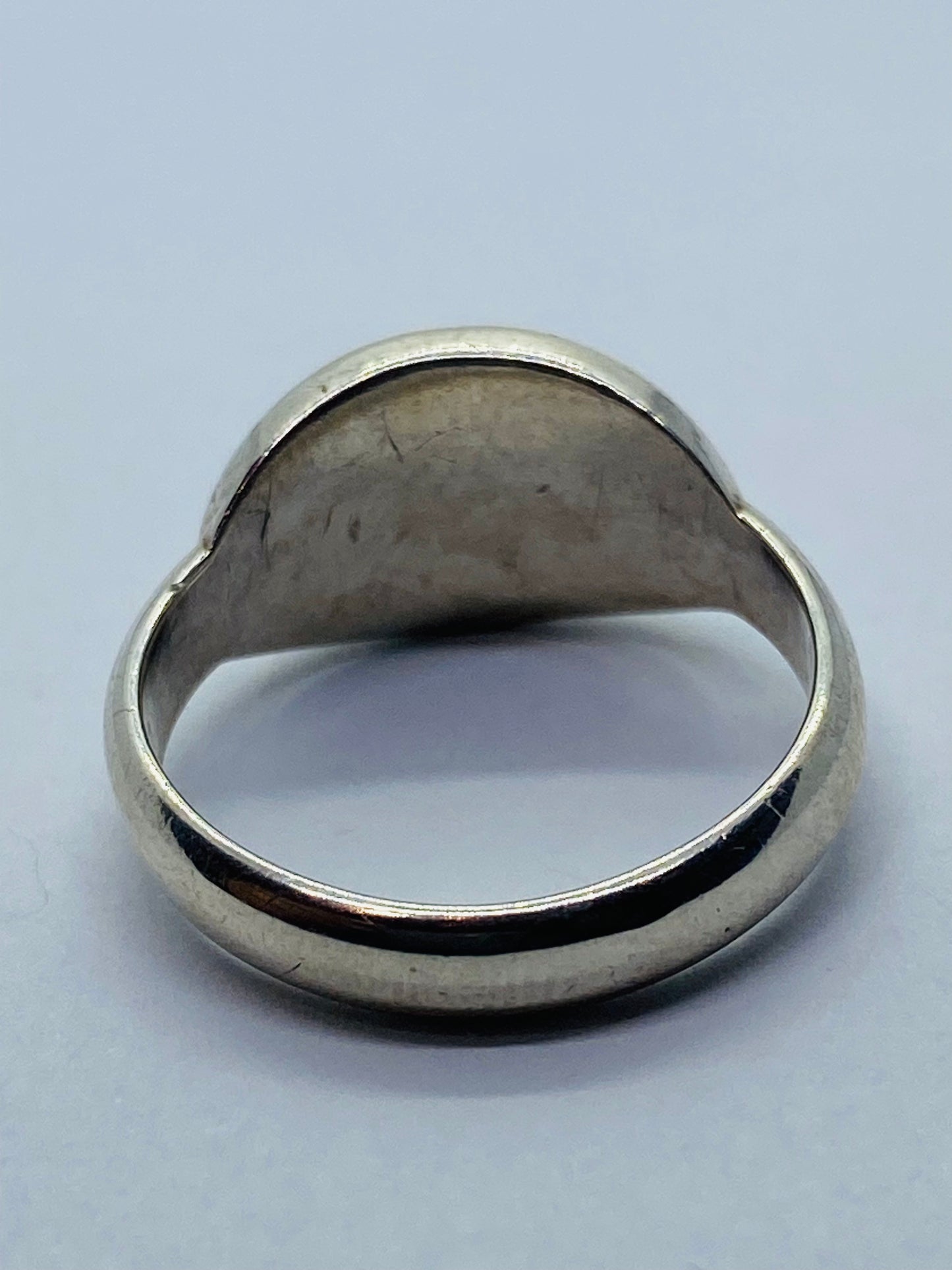 Please Return To Tiffany & Co Sterling Silver Oval Signet Band Ring 6