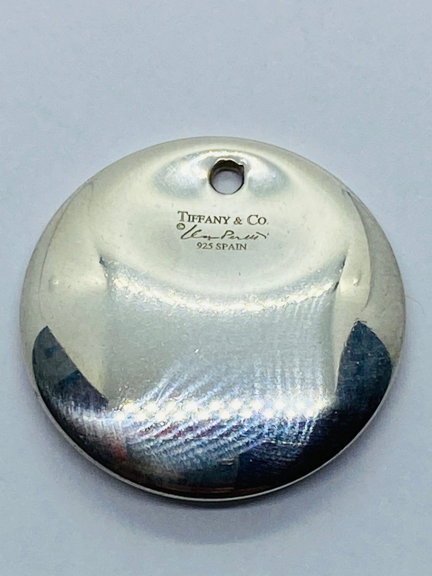 Tiffany & Co Elsa Peretti Sterling Silver 23mm Round Disc Pendant