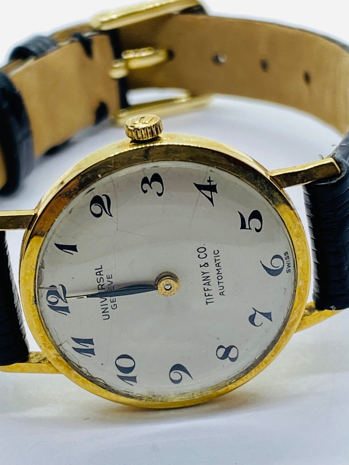 Universal Geneve Tiffany & Co 18K Yellow Gold Watch Automatic NOT RUNNING