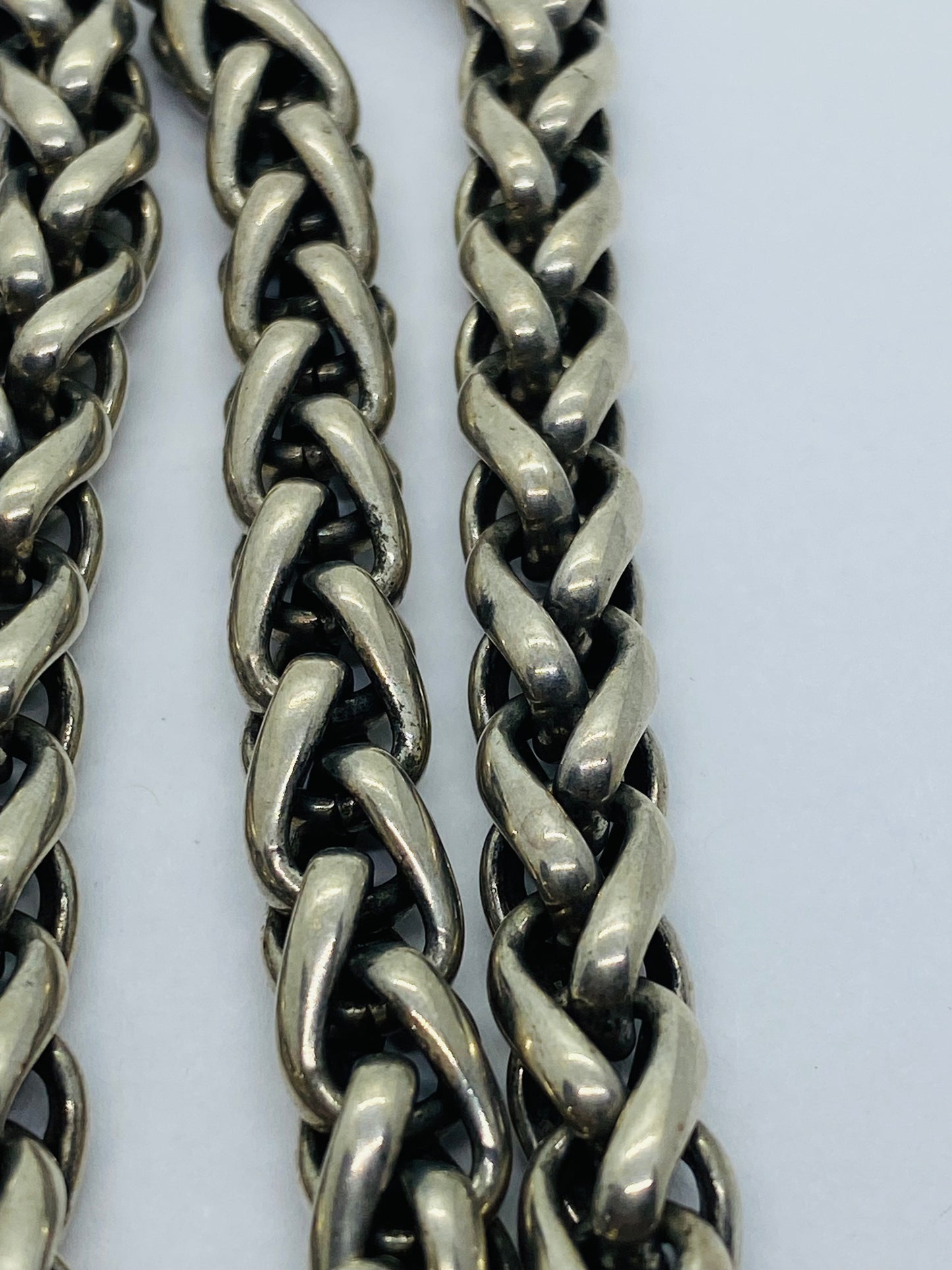 David Yurman 8mm Classic Wheat Chain Necklace 17” Sterling 925 & Gold 14k