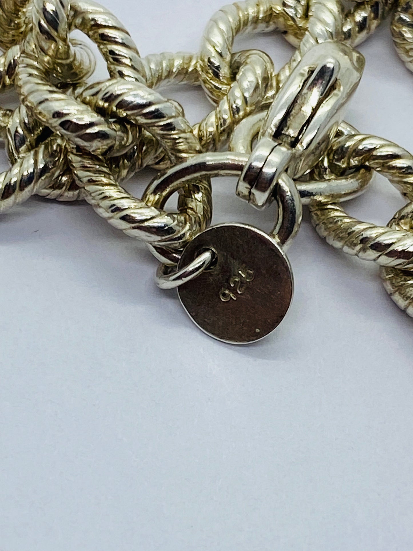 Tiffany & Co. Silver Twisted Cable Link Chain 16.5” Necklace