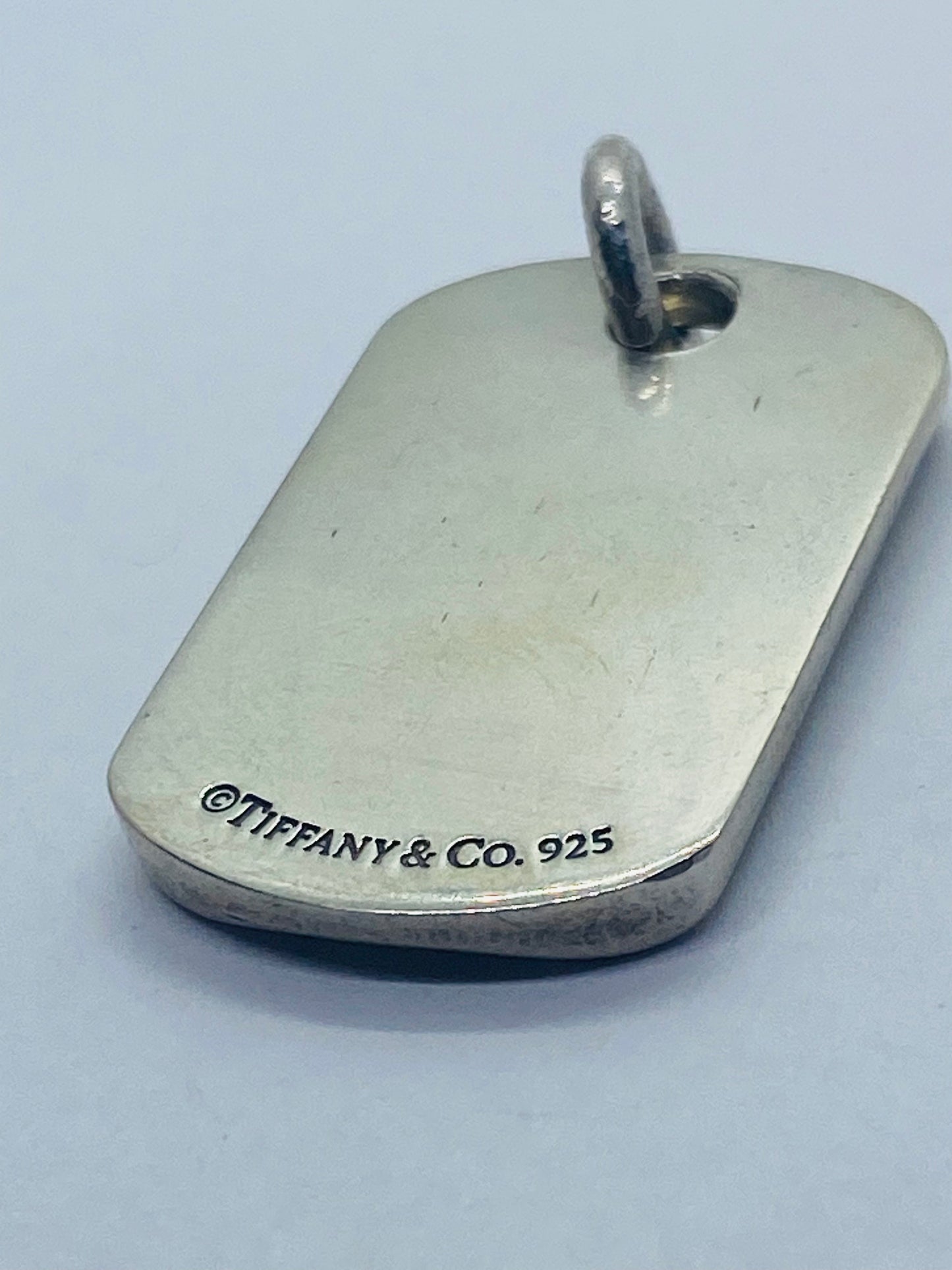 Tiffany & Co 1837 Dog Tag Charm Sterling Silver