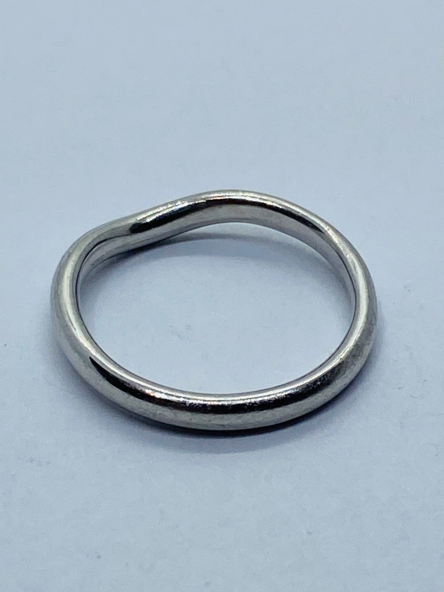 Tiffany & Co. Elsa Peretti Platinum Curved Wedding Band Ring 3.75.