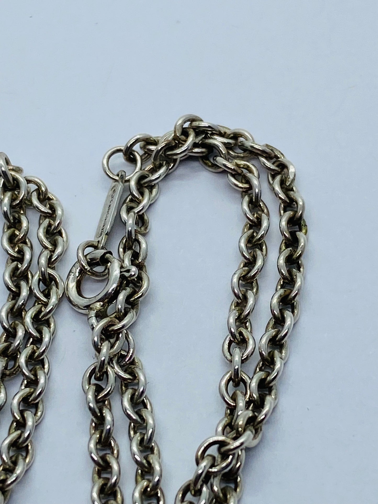 Tiffany & Co 3mm Large Link Rolo Chain 18.25 Necklace Sterling Silver