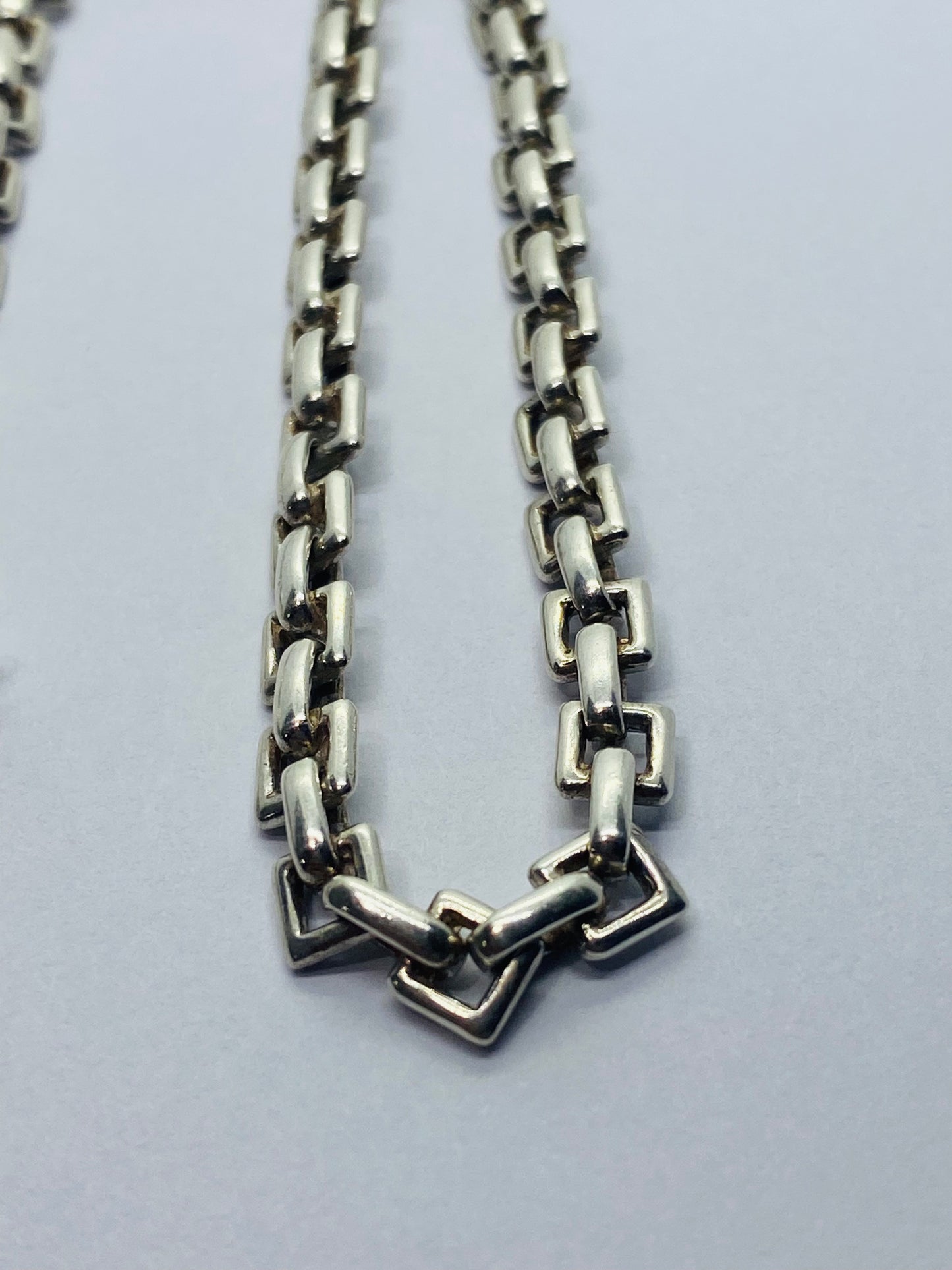 Tiffany & Co 925 Sterling Silver Box Link Chain 16" 5mm Wide