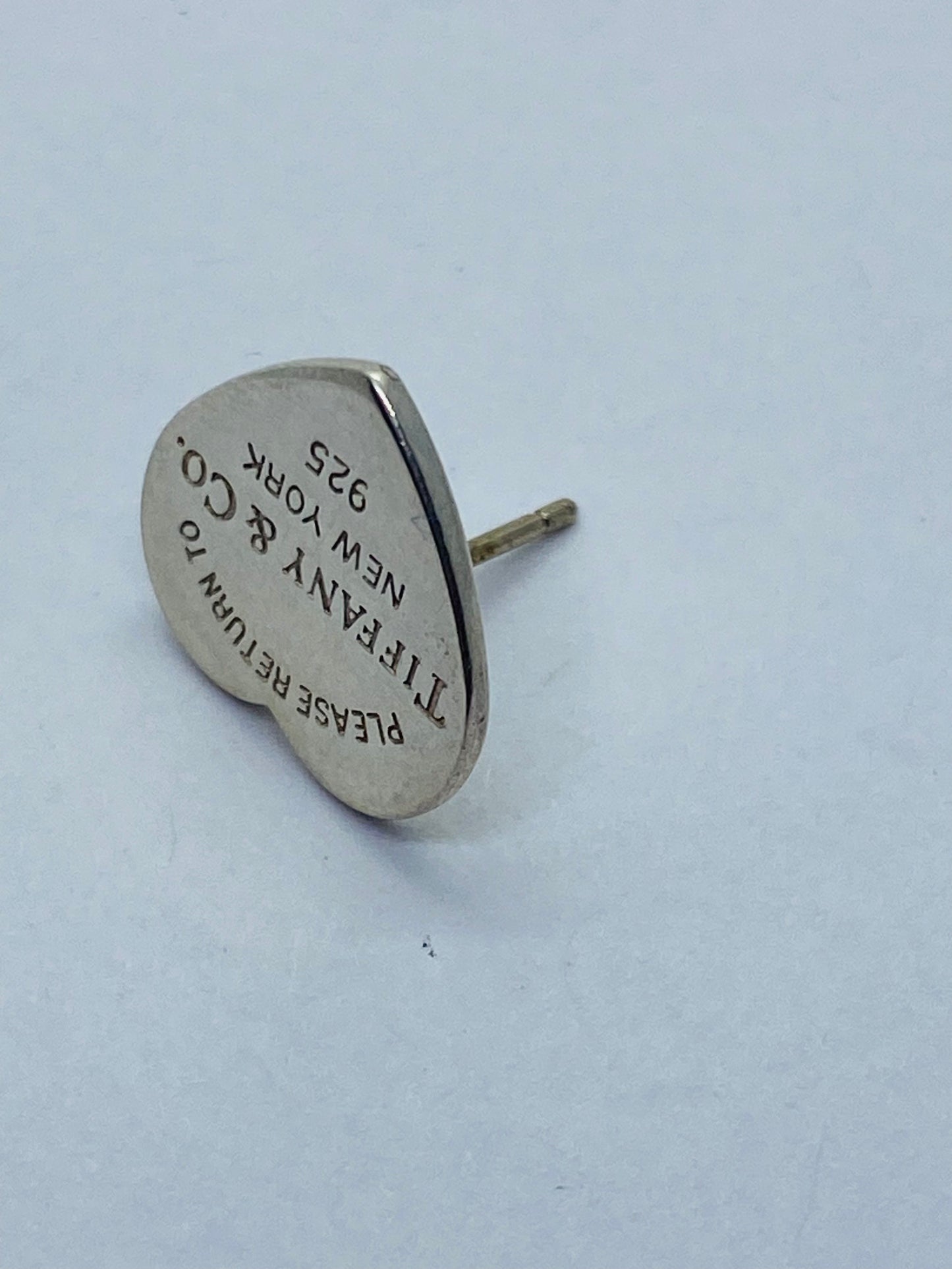 RARE Return to Tiffany & Co Heart Stud Earring Large Replacement Lost 1/2” READ